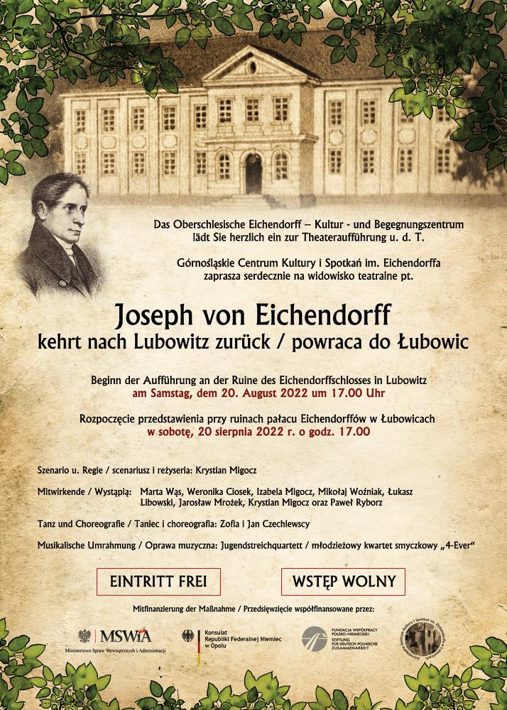 Theateraufführung: Joseph von Eichendorff kehrt nach Lubowitz zurück