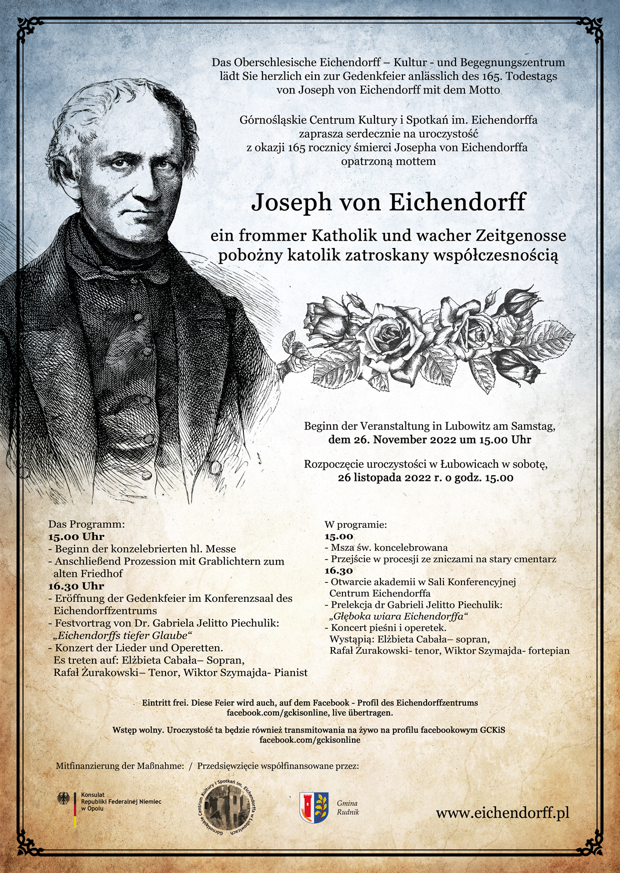165 rocznica śmierci Josepha von Eichendorffa