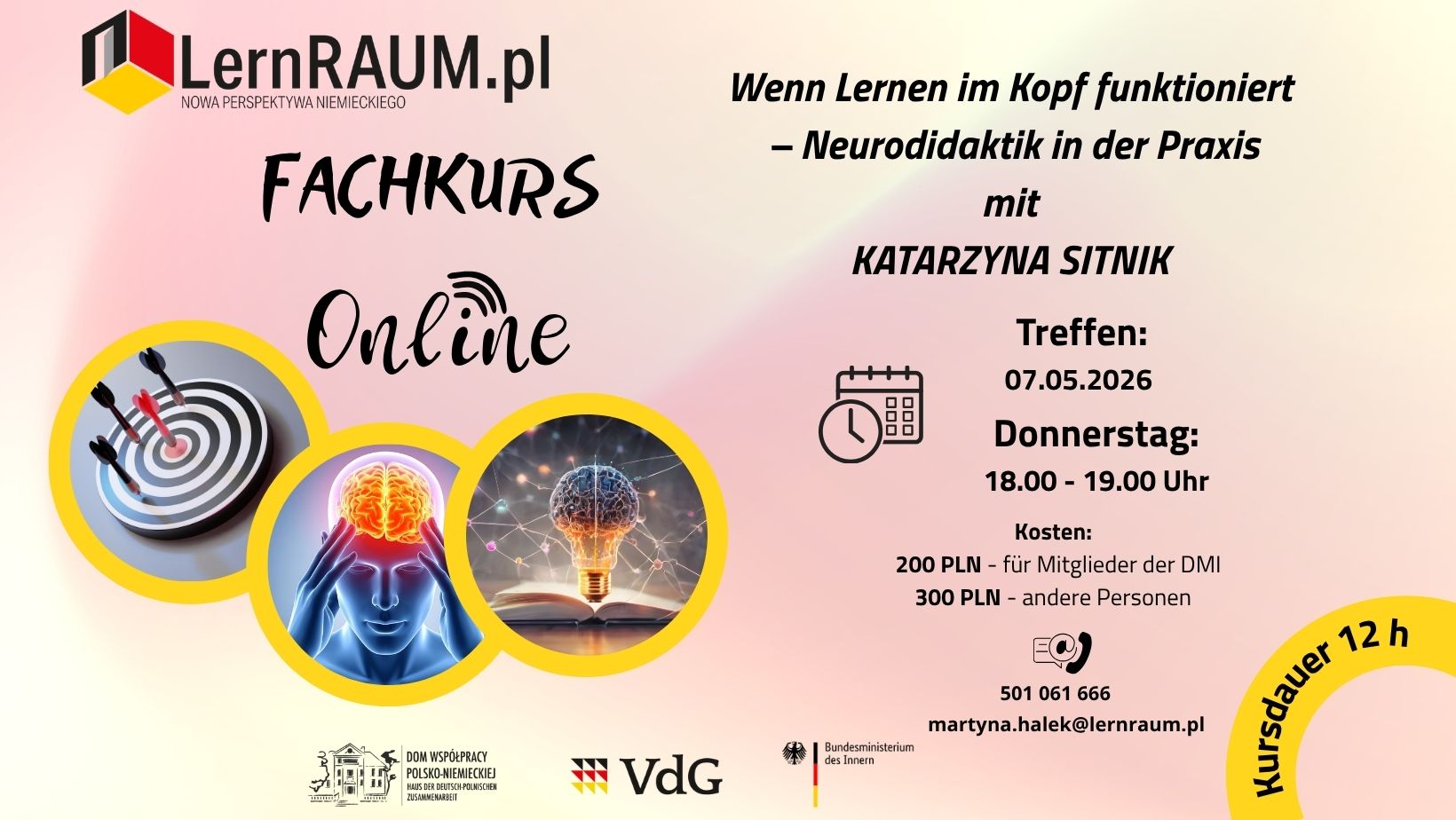 Kurs specjalistyczny „Gdy uczenie naprawdę działa w mózgu – neurodydaktyka w praktyce”