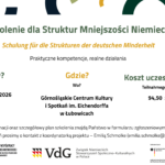 Rusza cykl szkoleń dla Struktur Mniejszości Niemieckiej – pierwsze spotkanie już niebawem!