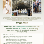 Einladung zur Teilnahme an der Wallfahrt der nationalen und ethnischen Minderheiten auf dem St. Annaberg
