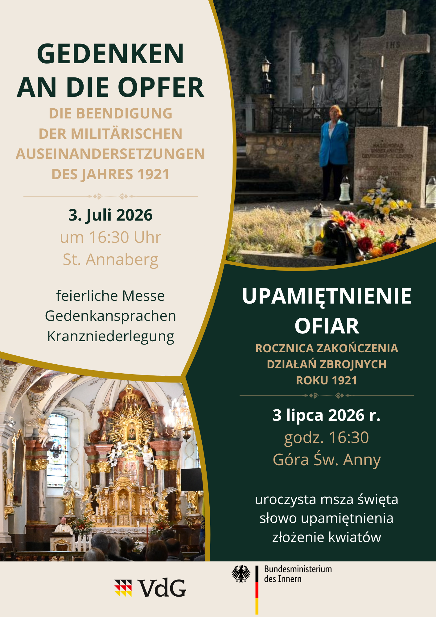 Uroczystość upamiętniajaca na Górze św. Anny