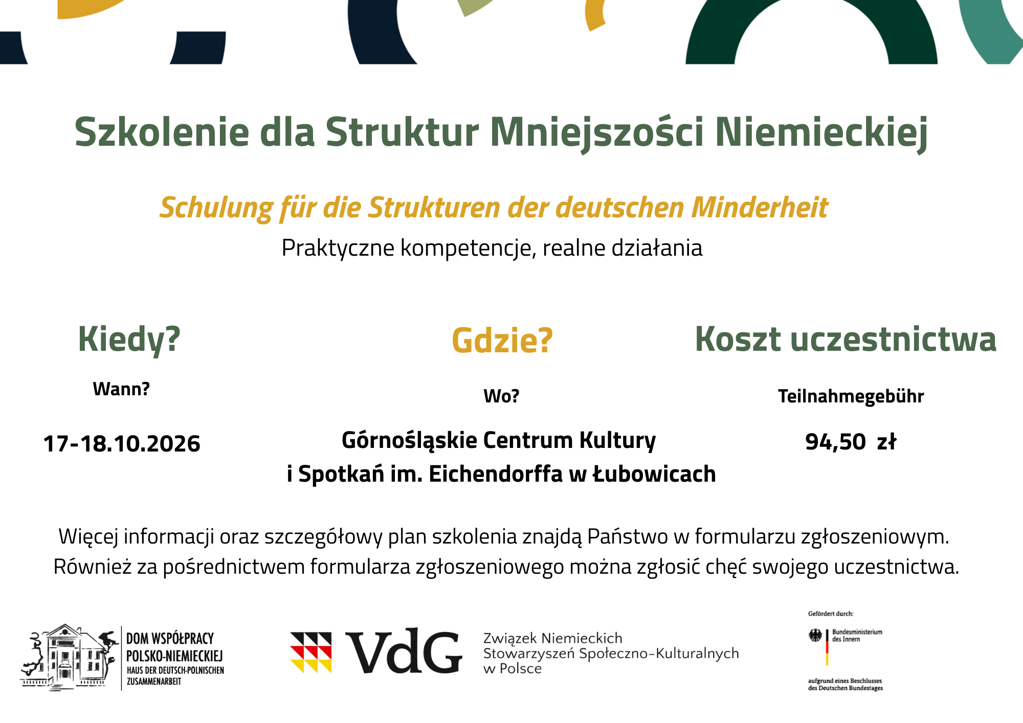 Szkolenie dla Struktur Mniejszości Niemieckiej w Łubowicach!